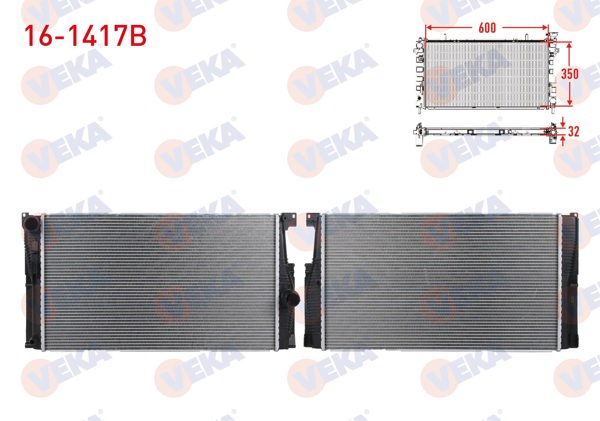 VEKA 16-1417B | Su Radyatörü Brazing 6mm Fın BMW 5 Serisi (F10) 520 İ A-T / M-T 2010 -