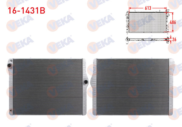 VEKA 16-1431B | Su Radyatörü Brazing BMW 5 (F10) 523İ A-T / M-T / 528 İ M-T / 530 İ A-T / M-T 2010-/ 7 (F01) 730 İ A-T / M-T 2009