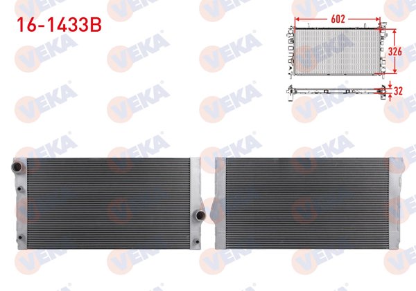 VEKA 16-1433B | Su Radyatörü Brazing BMW 5 (F10) 535 İ A-T / M-T 2010-/ 7 (F01) 740 İ A-T / M-T 2009 -