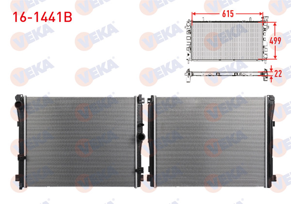 VEKA 16-1441B | Su Radyatörü Brazing BMW (G20, G21, G22, G23, G28, G29) / B46, B48