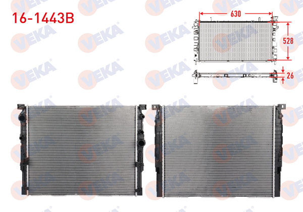 VEKA 16-1443B | Su Radyatörü Brazing BMW 5 Serisi (G30, F90) 530İ 2018-2022