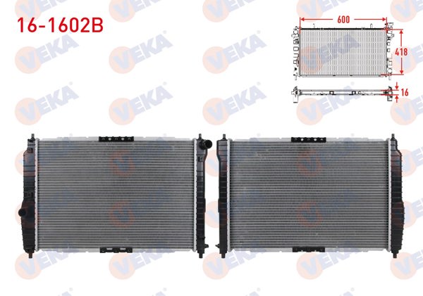 VEKA 16-1602B | Su Radyatörü Brazing Chevrolet Aveo 1.4 16V Dohc M-T 2003 -