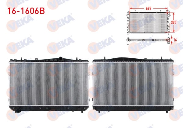 VEKA 16-1606B | Su Radyatörü Brazing Chevrolet Lacetti (J200) 1.4İ 16V M-T 2006-2012