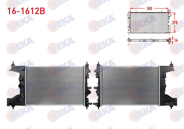 VEKA 16-1612B | Su Radyatörü Brazing Opel Astra J 1.6İ M-T 2009-2016