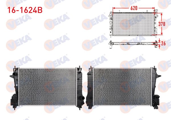 VEKA 16-1624B | Su Radyatörü Brazing Chevrolet Aveo (T300) 1.3 D M-T 2011-2015