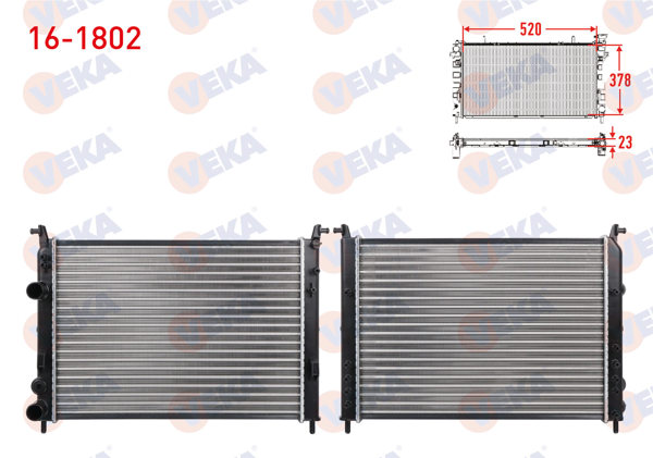 VEKA 16-1802 | Su Radyatörü Mekanik Fiat Albea 1.2İ M-T 2003-2007