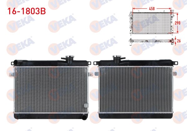 VEKA 16-1803B | Su Radyatörü Brazing Kapaklı Fiat 131 1.3 M-T 1979-1993