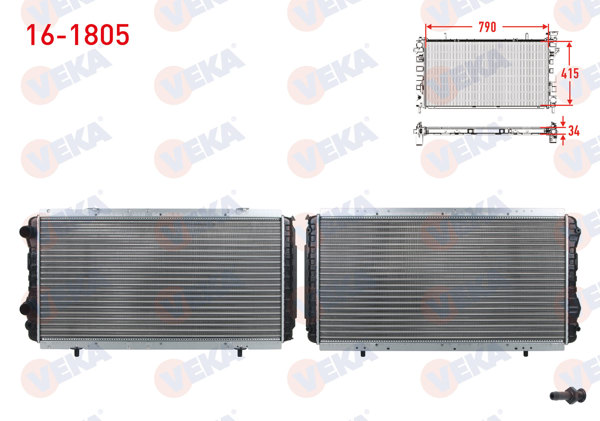 VEKA 16-1805 | Su Radyatörü Mekanik Fiat Ducato (244) 2.0 JTD M-T 2002-2006