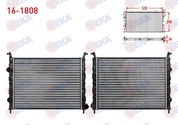 VEKA 16-1808 | Su Radyatörü Mekanik Fiat Albea 1.3 Mjt M-T 2003-2007