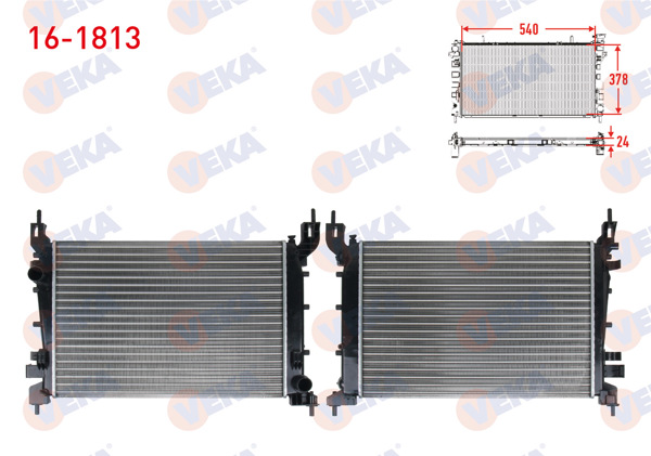 VEKA 16-1813 | Su Radyatörü Mekanik Fiat Linea (323) 1.4 77 Hp M-T 2007 -