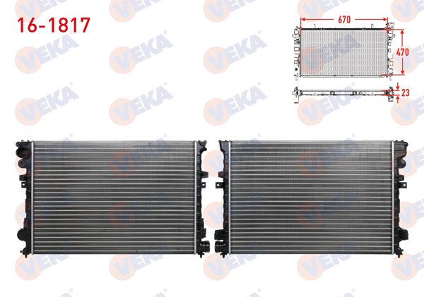 VEKA 16-1817 | Su Radyatörü Mekanik Fiat Scudo (220P) 1.9 TD M-T 1996-2006