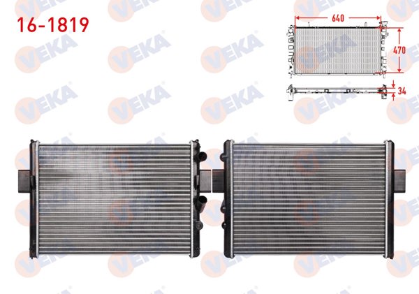 VEKA 16-1819 | Su Radyatörü Mekanik Iveco Daily II 30-10 2.8İ M-T Ac-1996-1999
