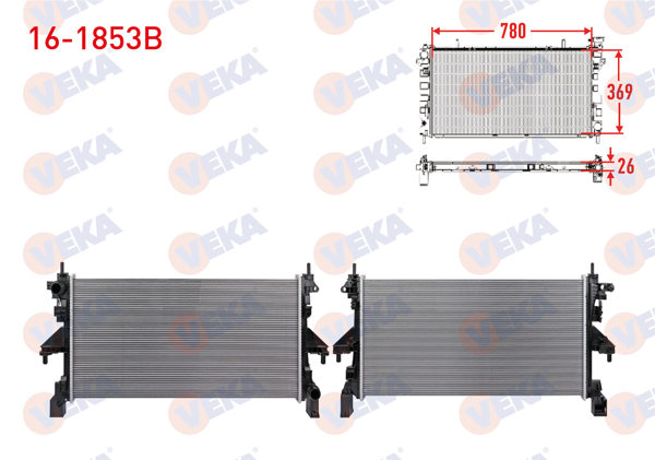 VEKA 16-1853B | Su Radyatörü Brazing Fiat Ducato 2.2 JTD 2021 -
