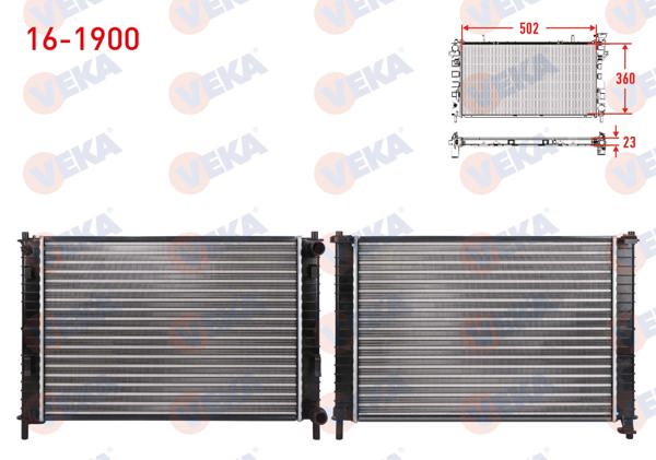 VEKA 16-1900 | Su Radyatörü Mekanik Ford Fiesta V 1.4 TDCI M-T 2001-2008