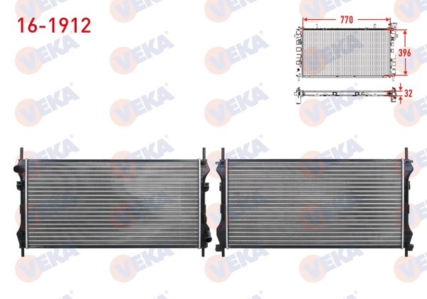 VEKA 16-1912 | Su Radyatörü Mekanik Ford Transit (Fa_ _) 2.0 TDCI Onden Cekıs M-T Ac + /-2000-2006