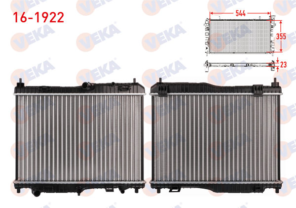 VEKA 16-1922 | Su Radyatörü Mekanik Ford Fiesta VII 1.4 A-T Ac + /-2012 -