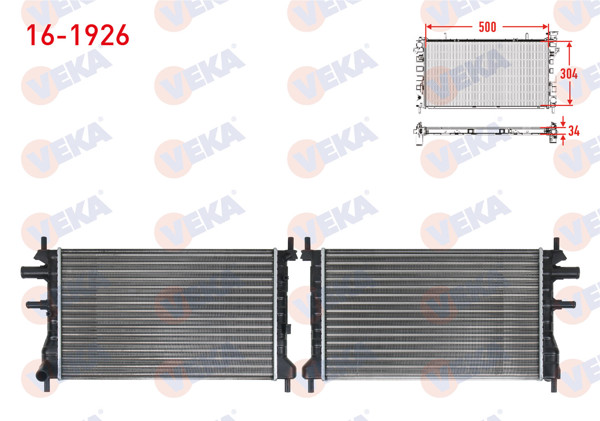 VEKA 16-1926 | Su Radyatörü Mekanik Ford Fiesta IV 1.3İ M-T Ac-1996-2002