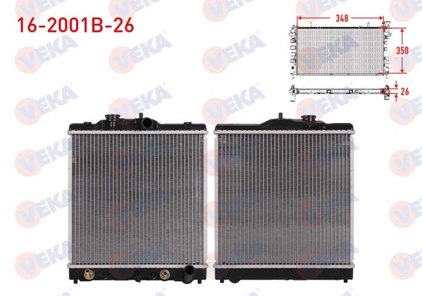VEKA 16-2001B-26 | Su Radyatörü Brazing Honda Civic VI 1.6İ A-T Ac + /-Kalınlık 26mm 1995-2001