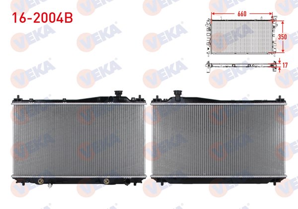 VEKA 16-2004B | Su Radyatörü Brazing Honda Civic 1.4I A-T 2001-2006
