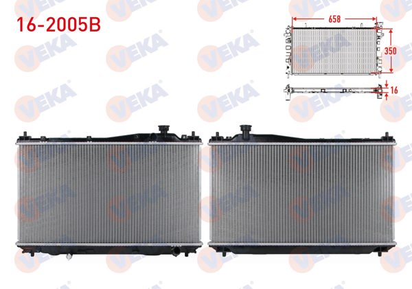 VEKA 16-2005B | Su Radyatörü Brazing Honda Civic VII 1.4İ M-T 2000-2006