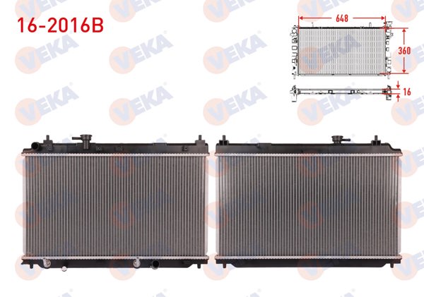VEKA 16-2016B | Su Radyatörü Brazing Honda City (Gd) 1.3İ A-T Ac + /-2003-2008