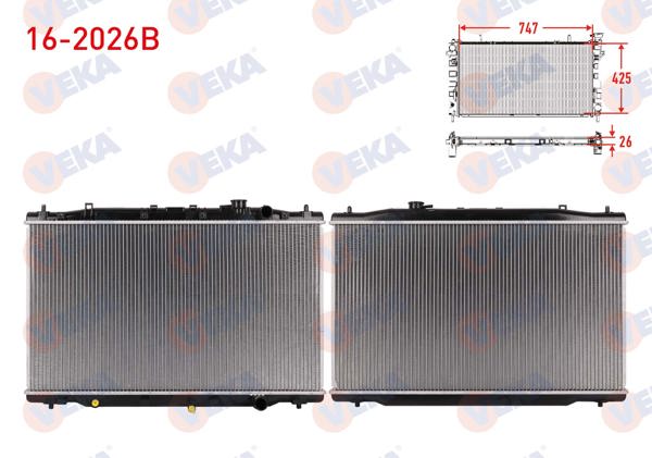 VEKA 16-2026B | Su Radyatörü Brazing Honda Cr-V IV 1.6İ Dtec A-T / M-T Ac + /-2012-2014