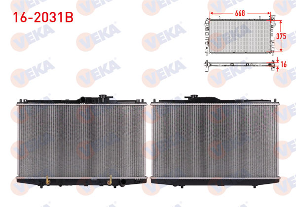 VEKA 16-2031B | Su Radyatörü Brazing Honda Accord VI (Cg,Ck) 2.0İ 16V A-T / M-T 1997-2003