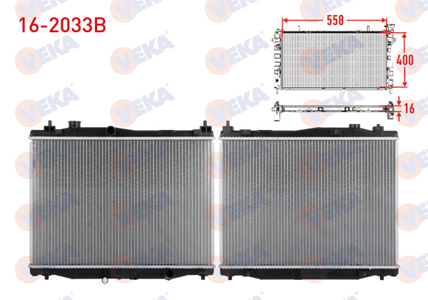 VEKA 16-2033B | Su Radyatörü Brazing Honda Jazz IV (Gk_) 1.3 2015 -