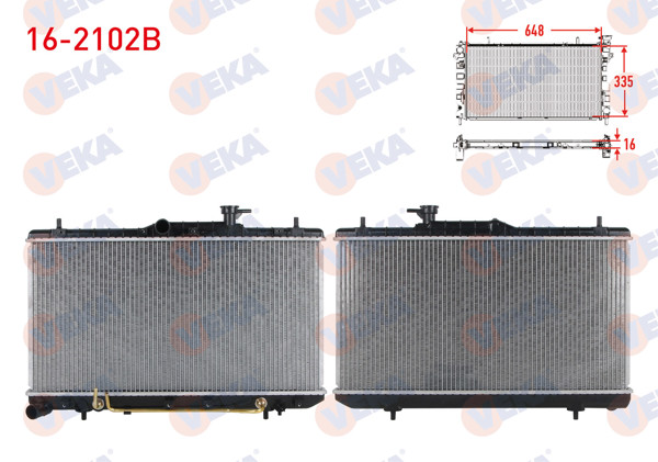 VEKA 16-2102B | Su Radyatörü Brazing Hyundai Accent Admıre 1.5 A-T 2003-2006