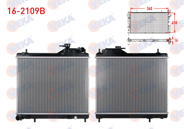 VEKA 16-2109B | Su Radyatörü Brazing Hyundai Accent Admıre 1.5 CRDI M-T 2003-2006