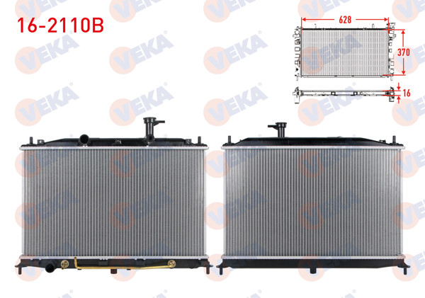 VEKA 16-2110B | Su Radyatörü Brazing Hyundai Accent Era 1.4İ 16V A-T 2006-2012