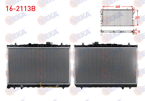 VEKA 16-2113B | Su Radyatörü Brazing Hyundai Elantra 1.6İ A-T 2001-2007