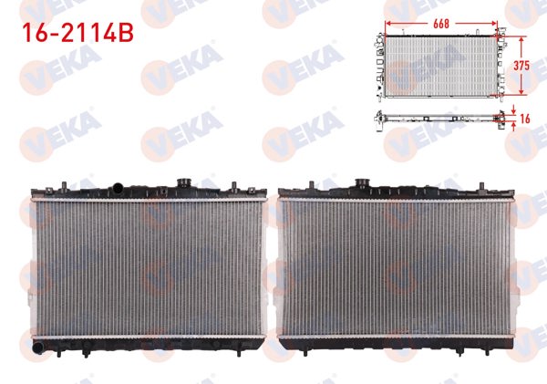 VEKA 16-2114B | Su Radyatörü Brazing Hyundai Elantra 1.6İ M-T Ac + /-2001-2007