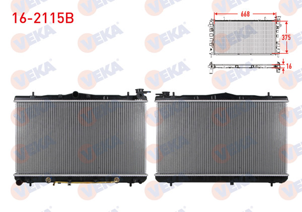 VEKA 16-2115B | Su Radyatörü Brazing Hyundai Elantra 1.6İ A-T 1995-2000