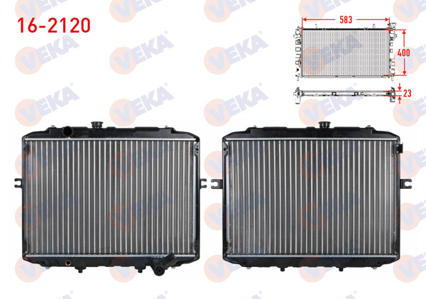 VEKA 16-2120 | Su Radyatörü Mekanik Hyundai H100 (Kamyonet) 2.5 D M-T Eskı Model 1993-2004