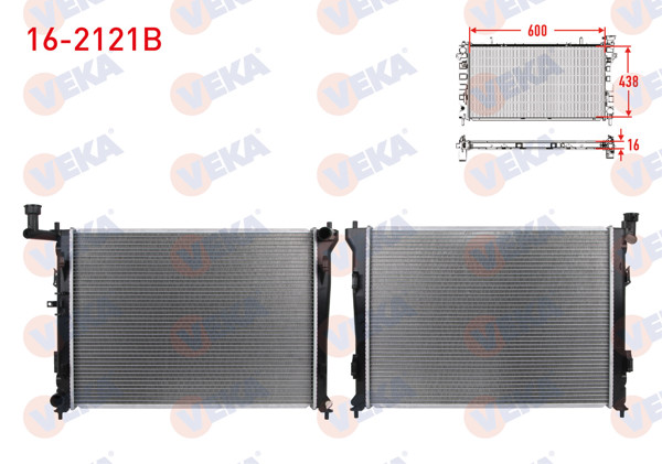 VEKA 16-2121B | Su Radyatörü Brazing Hyundai i30 (Fd) 1.4İ M-T 2007-2011