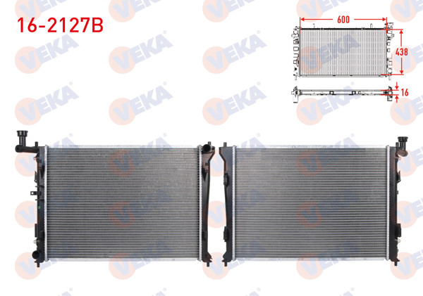 VEKA 16-2127B | Su Radyatörü Brazing Hyundai i30 (Fd) 1.6İ A-T 2007-2011
