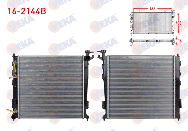 VEKA 16-2144B | Su Radyatörü Brazing Hyundai Ix35 (Lm) 2.0 CRDI A-T Ac + /-2010 -