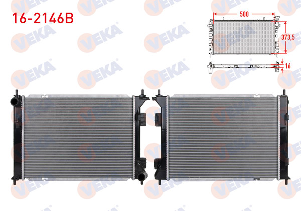 VEKA 16-2146B | Su Radyatörü Brazing Hyundai Ix20 (Jc) 1.4İ M-T Ac + /-2010 -