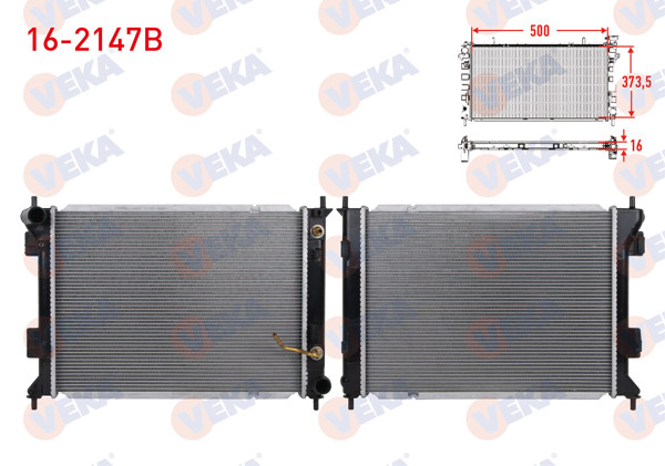 VEKA 16-2147B | Su Radyatörü Brazing Hyundai Ix20 (Jc) 1.4İ A-T Ac + /-2010 -