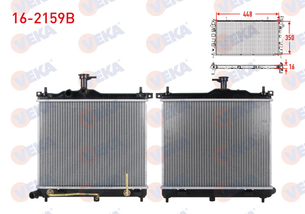 VEKA 16-2159B | Su Radyatörü Brazing Hyundai i10 (Pa) 1.2İ 12V A-T Ac + /-2008-2013