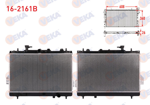 VEKA 16-2161B | Su Radyatörü Brazing Hyundai Matrix (Fc) 1.5 CRDI M-T 2001-2010
