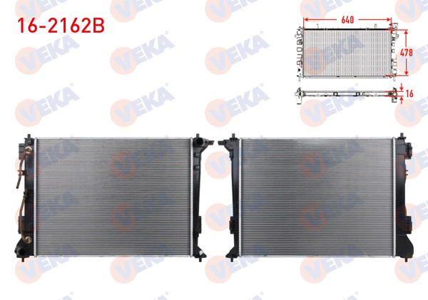 VEKA 16-2162B | Su Radyatörü Brazing Hyundai Tucson (Tle) 1.6 GDI A-T 2015 -