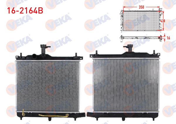 VEKA 16-2164B | Su Radyatörü Brazing Hyundai i10 1.1İ 12V-1.2İ 12V A-T / M-T 2008 -