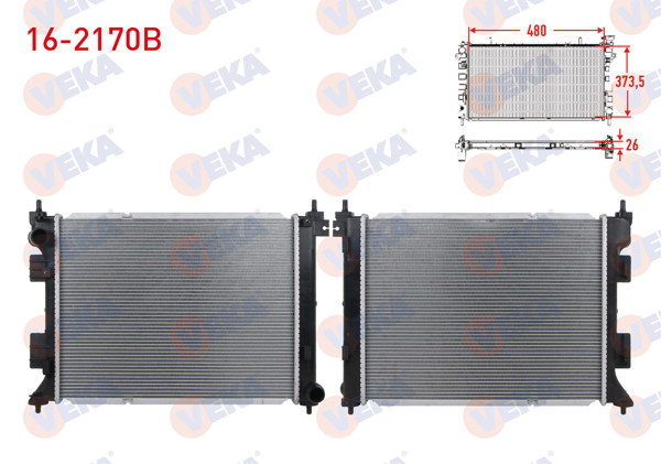 VEKA 16-2170B | Su Radyatörü Brazing Hyundai i20 1.0 T-GDI M-T 2015 -