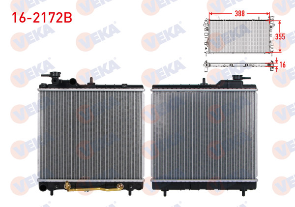 VEKA 16-2172B | Su Radyatörü Brazing Hyundai Atos (Mx) 1.0İ A-T 1998-2005