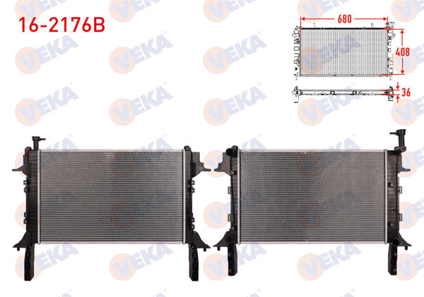 VEKA 16-2176B | Su Radyatörü Brazing Hyundai H350 2.5 CRDI M-T 2015 -