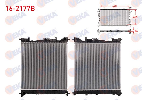 VEKA 16-2177B | Su Radyatörü Brazing Hyundai Tucson 1.6 CRDI 2022-/ Kia Sportage 1.6 CRDI 2022 -