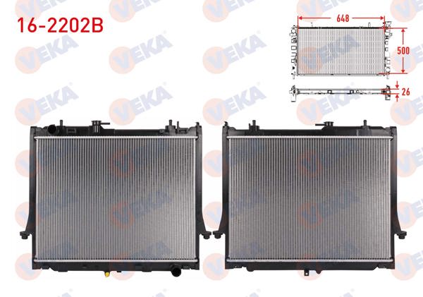 VEKA 16-2202B | Su Radyatörü Brazing Isuzu D-Max 2.5 D 4X4 M-T 2012 -