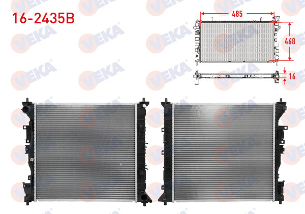 VEKA 16-2435B | Su Radyatörü Brazing Kia Sportage 2023 -
